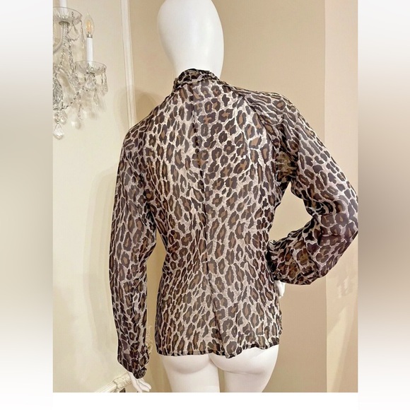 BLUMARIME Leopard Print Blouse Size 46IT NWT - Picture 5 of 11